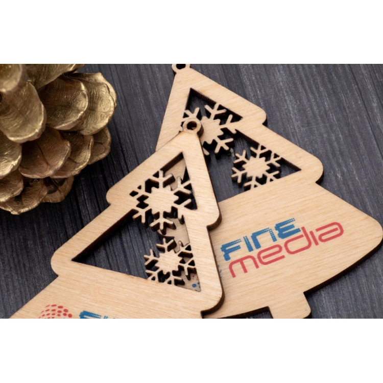 Wooden Christmas Trees - size 64x94mm - any engraving - BDR042