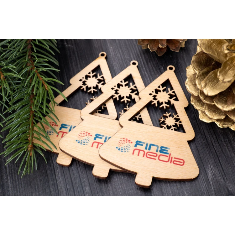 Wooden Christmas Trees - size 64x94mm - any engraving - BDR042