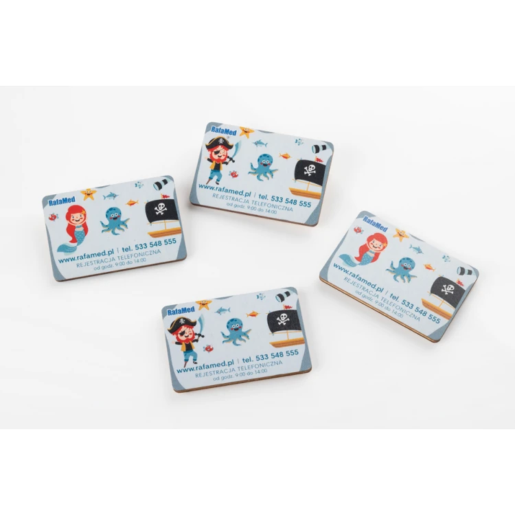 Wooden magnets with logo - UV print - MGN023