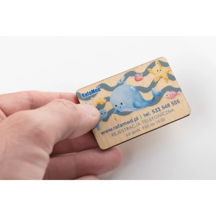 Wooden magnets with logo - UV print - MGN023