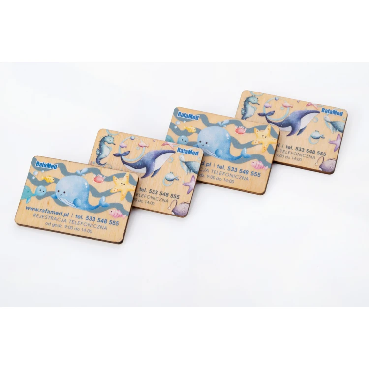 Wooden magnets with logo - UV print - MGN023