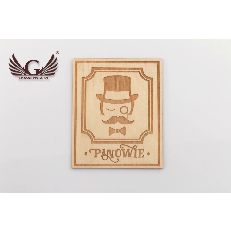 Wooden Retro-Style Toilet Signs - TT039 - Size 123x100mm