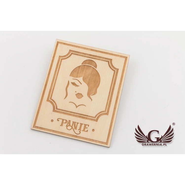 Wooden Retro-Style Toilet Signs - TT039 - Size 123x100mm