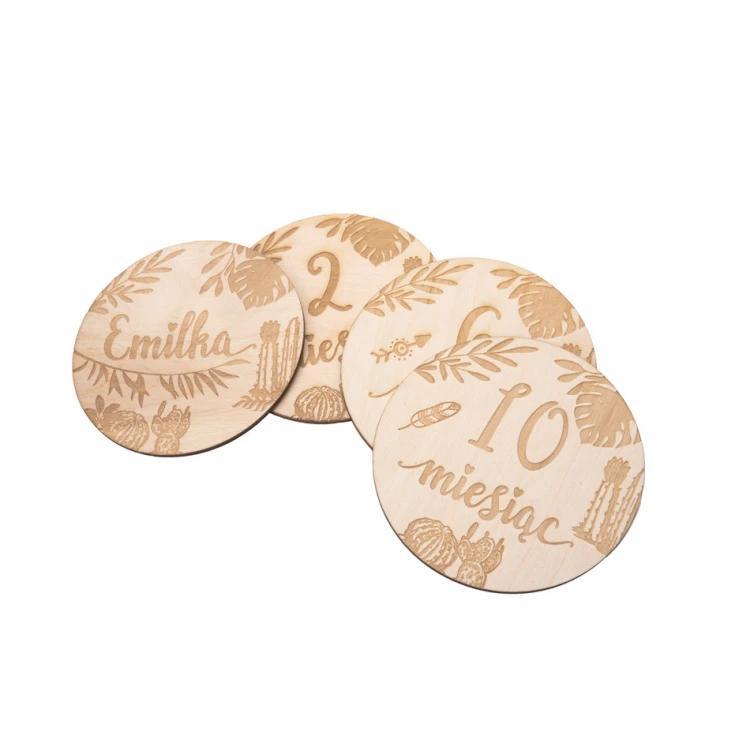 Wooden Month Plaques for Photos - Set of 13 - DT001