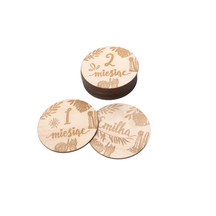 Wooden Month Plaques for Photos - Set of 13 - DT001