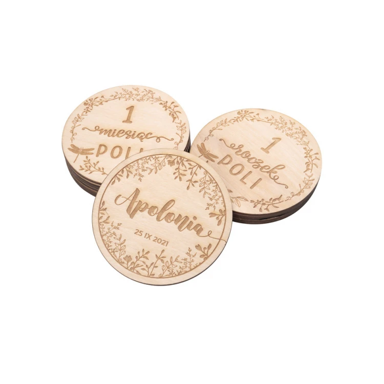 Wooden Month Plaques for Photos - Set of 13 - DT002