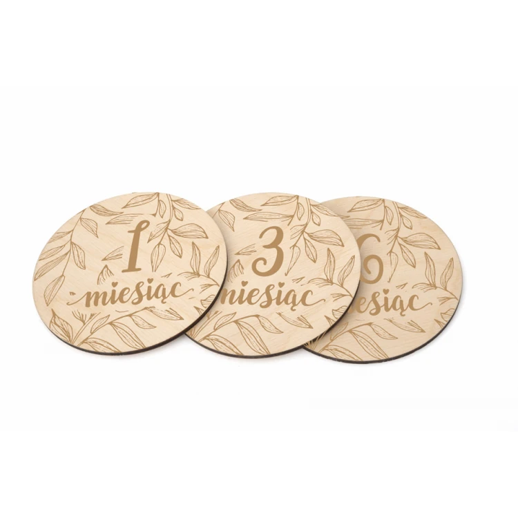 Wooden Month Plaques for Photos - Set of 13 - DT007