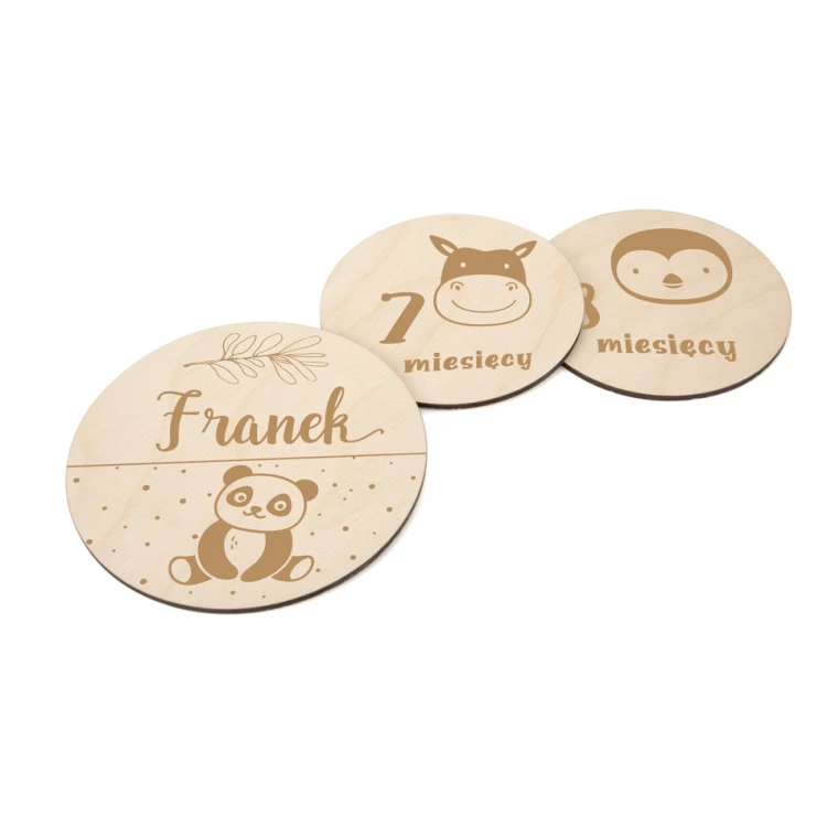 Wooden Month Plaques for Photos - Set of 13 - DT006