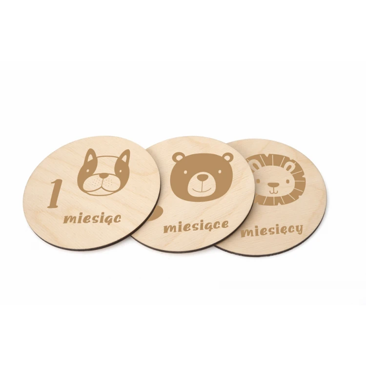 Wooden Month Plaques for Photos - Set of 13 - DT006