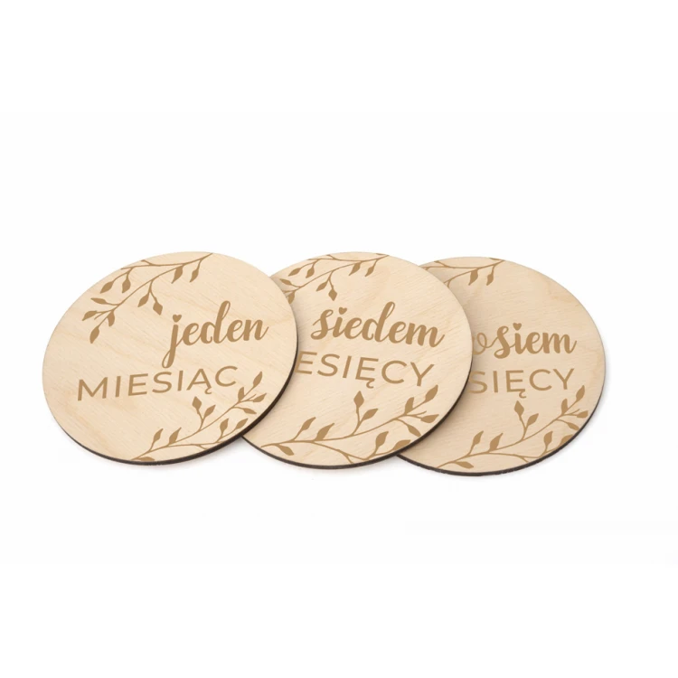 Wooden Month Plaques for Photos - Set of 13 - DT003