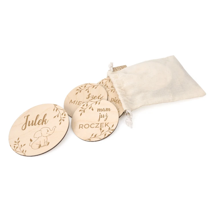 Wooden Month Plaques for Photos - Set of 13 - DT003