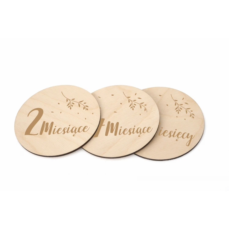 Wooden Month Plaques for Photos - Set of 13 - DT004