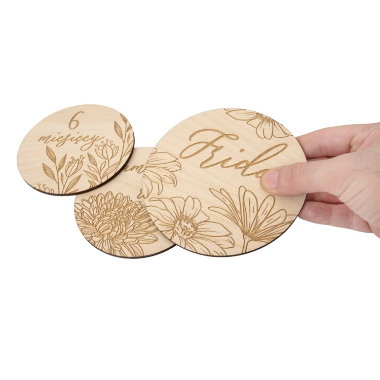 Wooden Month Plaques for Photos - Set of 13 - DT009
