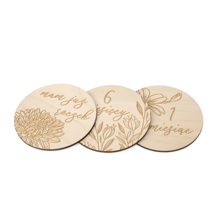 Wooden Month Plaques for Photos - Set of 13 - DT009