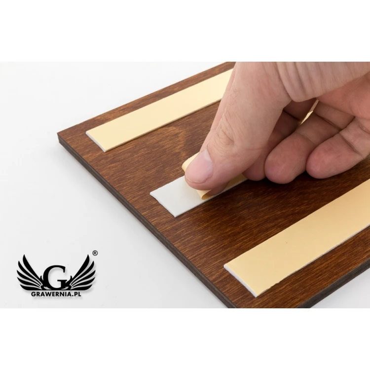 Wooden Souvenir Certificate with Engraved Plaque - dimensions: 250x150mm - TAB104