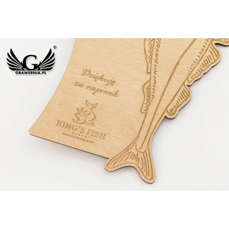 Wooden Waiter's Coin Tray - Any Laser Engraving - MEN017