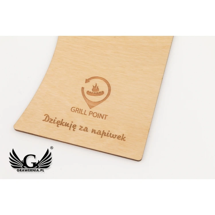 Wooden Waiter's Coin Tray - Any Laser Engraving - MEN018