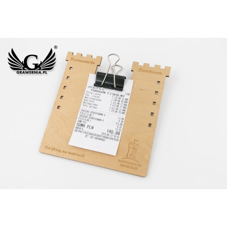 Wooden Waiter's Coin Tray - Any Laser Engraving - MEN019