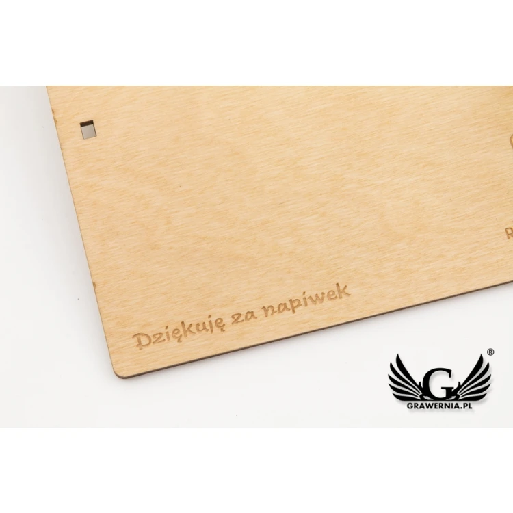 Wooden Waiter's Coin Tray - Any Laser Engraving - MEN019