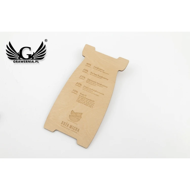 Wooden Waiter's Coin Tray - Any Laser Engraving - MEN021