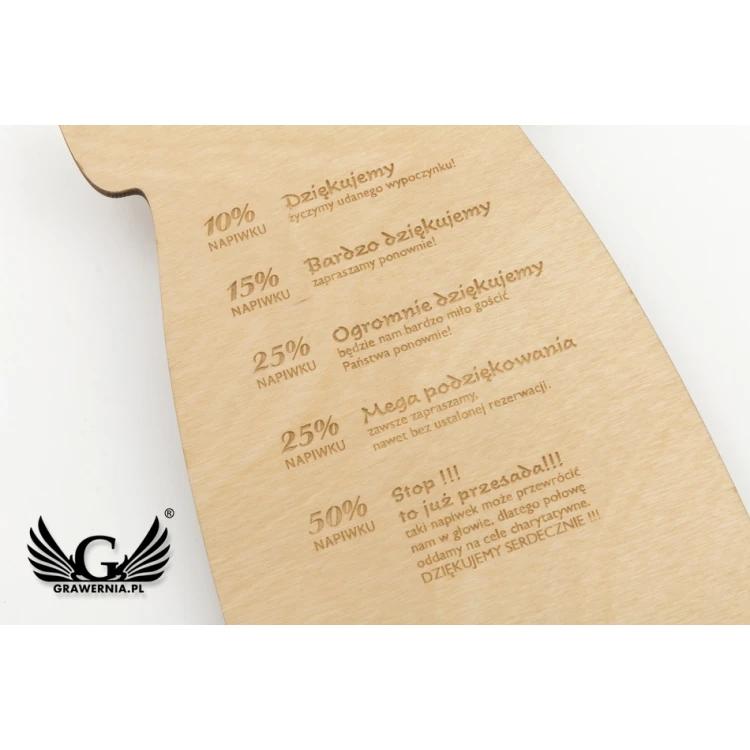 Wooden Waiter's Coin Tray - Any Laser Engraving - MEN021