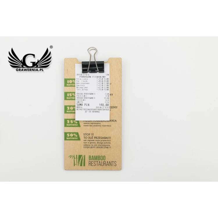Wooden Waiter's Coin Tray - Custom UV Print - MEN023