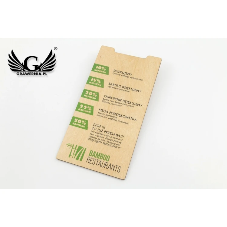 Wooden Waiter's Coin Tray - Custom UV Print - MEN023