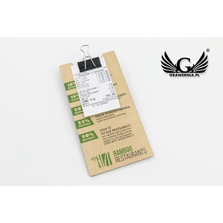 Wooden Waiter's Coin Tray - Custom UV Print - MEN023