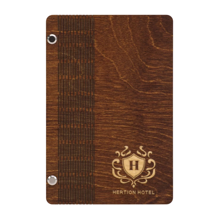 Wooden waiter's payer - custom laser engraving - size 110x170mm - MEN028