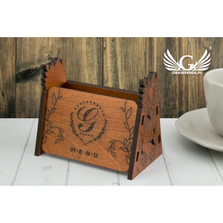 Wooden Menu Card Stand - Folklore - MEN013