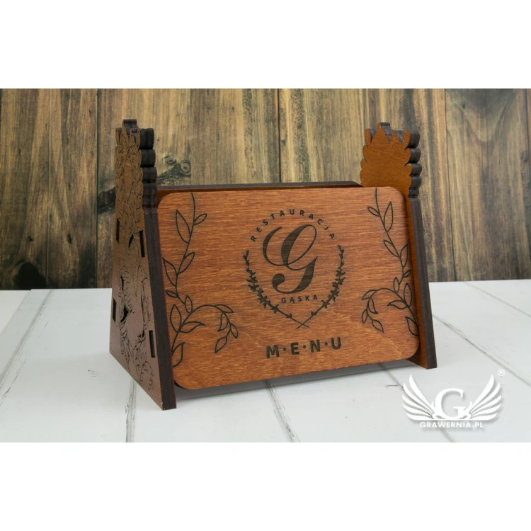 Wooden Menu Card Stand - Folklore - MEN013
