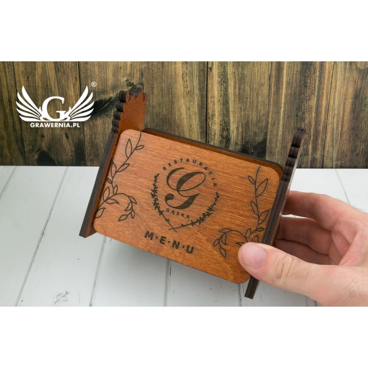 Wooden Menu Card Stand - Folklore - MEN013