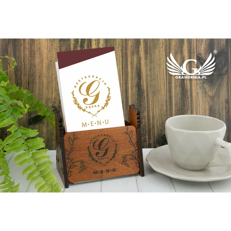 Wooden Menu Card Stand - Folklore - MEN013