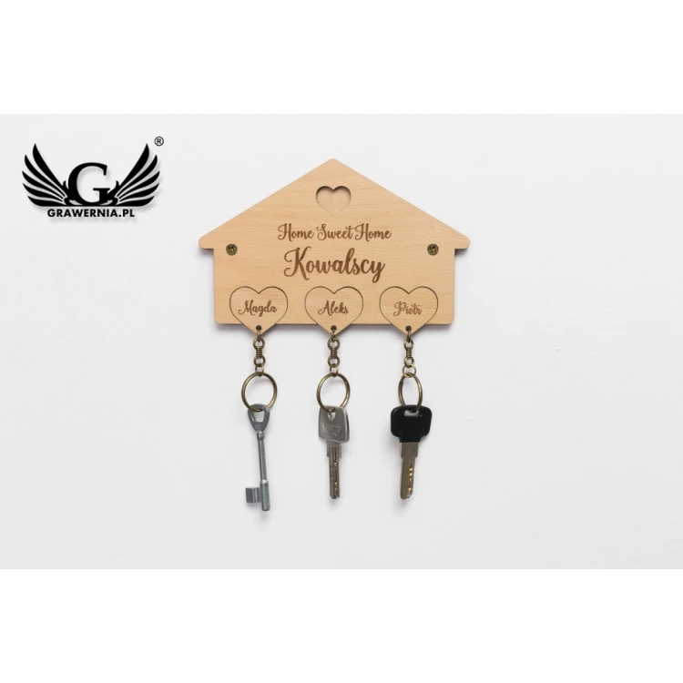 Wooden Key Holder Home Sweet Home - DEK016