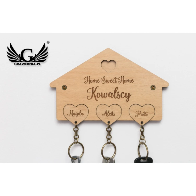 Wooden Key Holder Home Sweet Home - DEK016