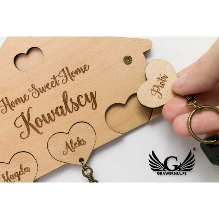 Wooden Key Holder Home Sweet Home - DEK016
