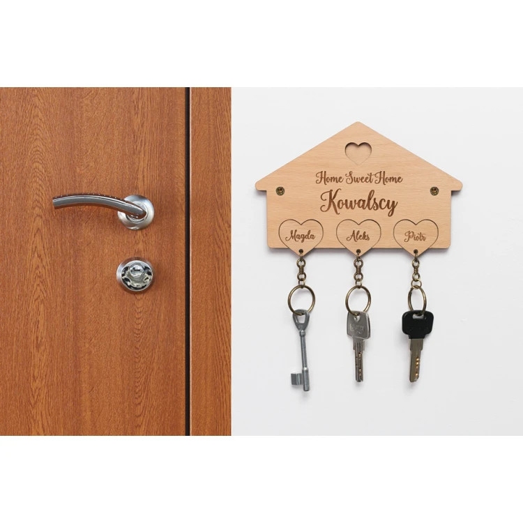 Wooden Key Holder Home Sweet Home - DEK016