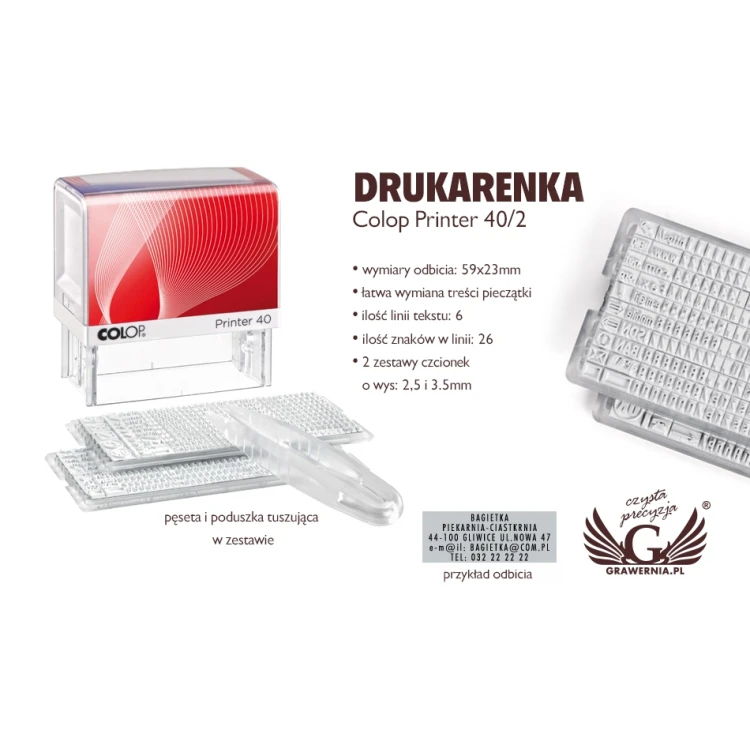 Colop Printer 40/2 Stamp - imprint size: 59x23mm - COL023