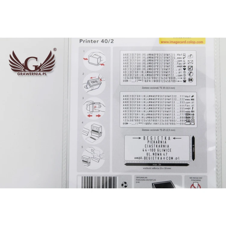 Colop Printer 40/2 Stamp - imprint size: 59x23mm - COL023