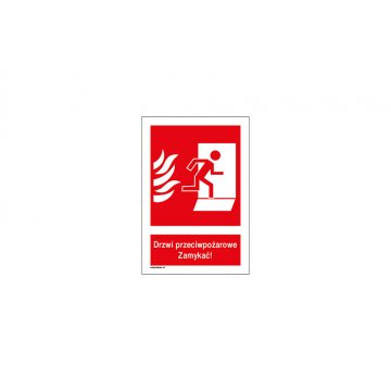 Fire Doors Close - Fire Safety Sign 150x220mm - PVC - UV Color Print - BHP130