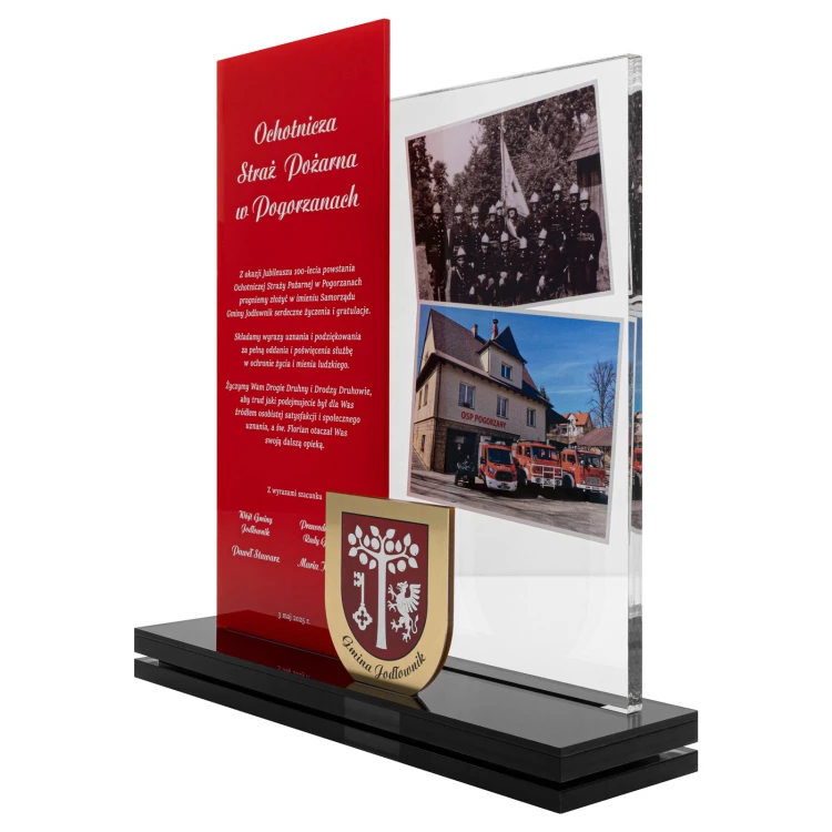 Award for TSO - UV-printed acrylic and brass statuette - H 274 mm - DTA210