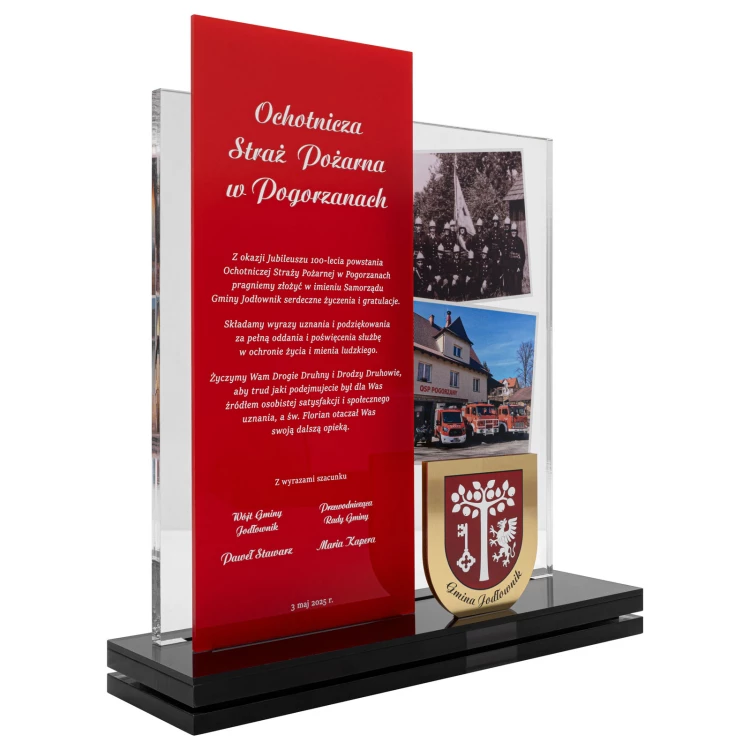 Award for TSO - UV-printed acrylic and brass statuette - H 274 mm - DTA210