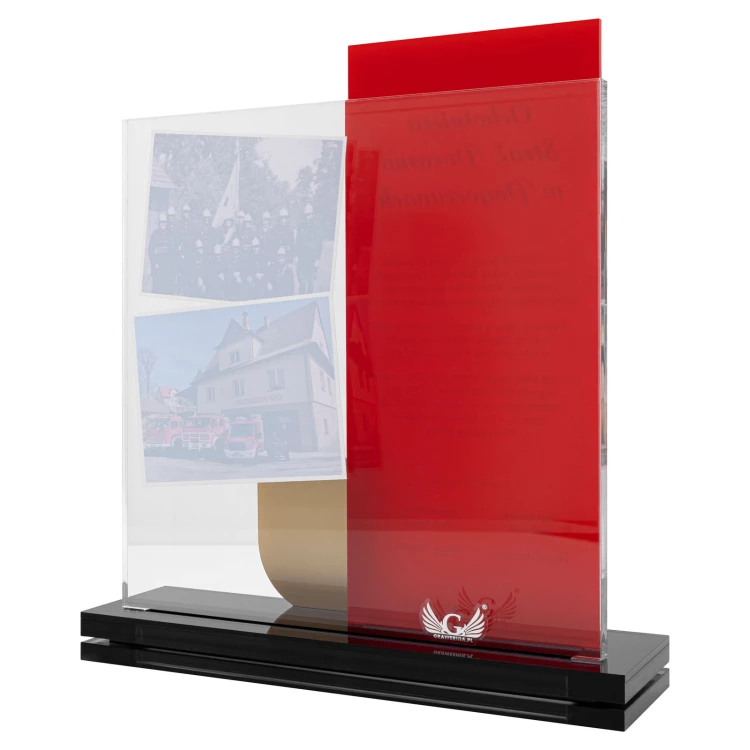 Award for TSO - UV-printed acrylic and brass statuette - H 274 mm - DTA210