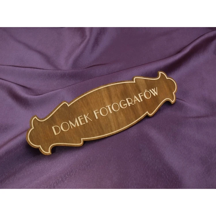 Large Door Nameplate Made of Plywood - T003BIG-DREW (270x78mm)