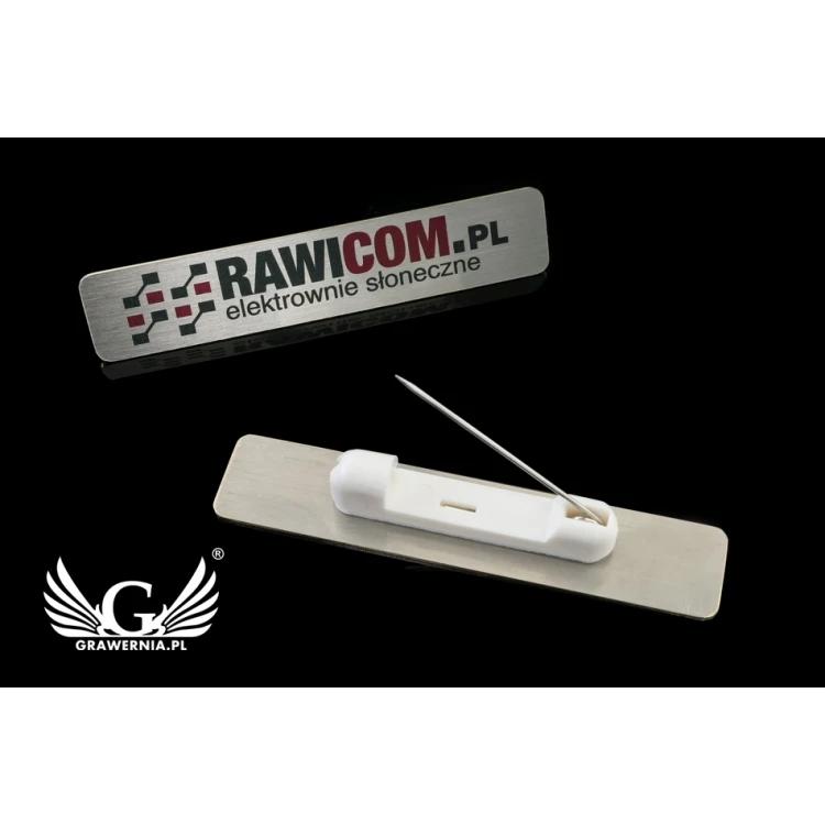 Exclusive Employee ID Badge - 65x13mm - Silver Plated Brass - ID063