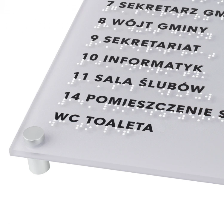 Large Tactile Map with Braille - Plexi and ADA - Size: 560x530mm - TAB535