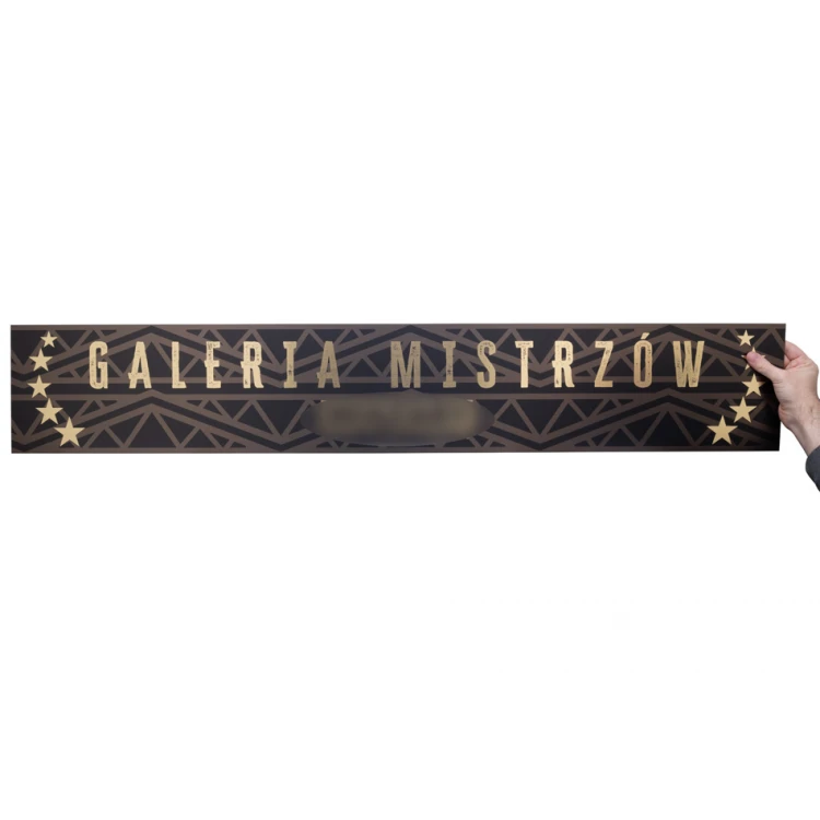 Large Commemorative Plaque - Gold Engraving Laminate - UV Print - Size 200x1200mm - SZUV031