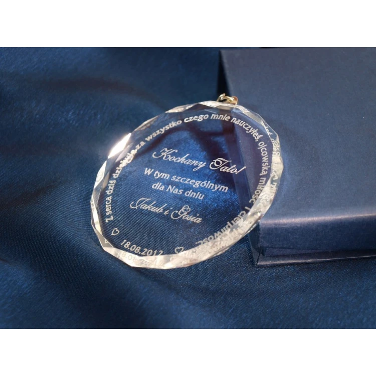 Two Elite Glass Medals for Parents with Engraving + Case