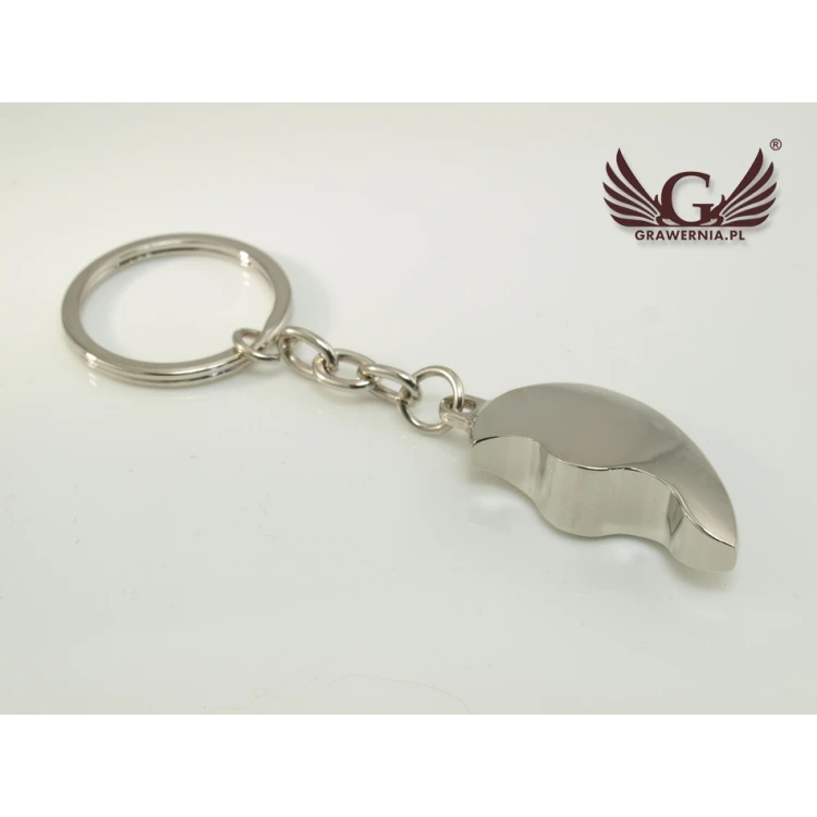 TWO HALVES OF THE HEART - two metal keychains with any engraving - Valentine's Day