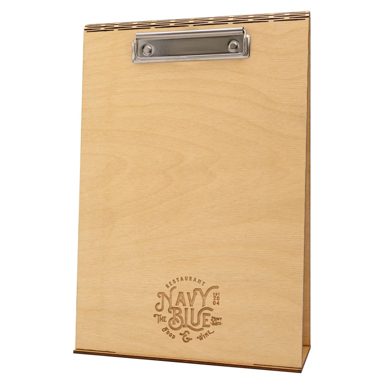 Double-sided wooden stand with clip (A4 format) - size 23x34 cm - ST087